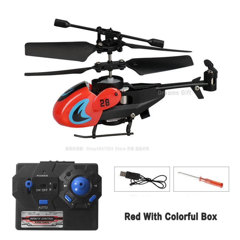 Mini Helicóptero RC — Aeronave com Controle Remoto, Aviões Rádio-Controlados, Brinquedo Profissional para Meninos / Crianças, Drone Planador Quadricóptero
