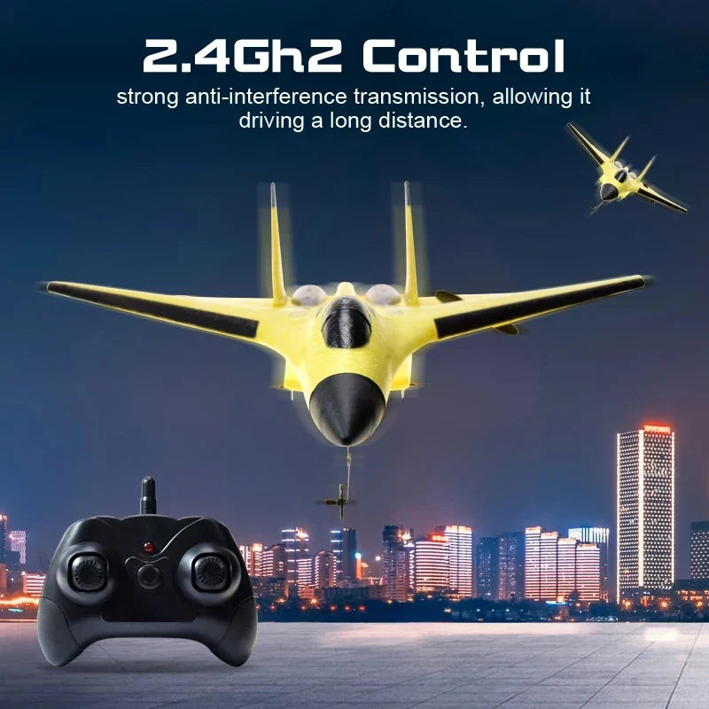 Avião RC SU35 FX620 FX820 — Modelo Planador Voador com Controle Remoto 2.4G, Luzes de LED, Aeronave de Espuma — Brinquedo Infantil / Presente para Crianças