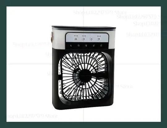 Mini Ar-Condicionado Portátil — Cooler com Umidificador e Luz LED Noturna, Ventilador Compacto para Casa, Escritório ou Quarto, Resfriador de Ar Pessoal