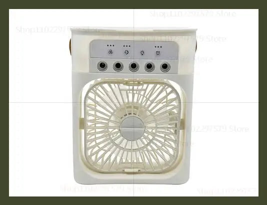 Mini Ar-Condicionado Portátil — Cooler com Umidificador e Luz LED Noturna, Ventilador Compacto para Casa, Escritório ou Quarto, Resfriador de Ar Pessoal