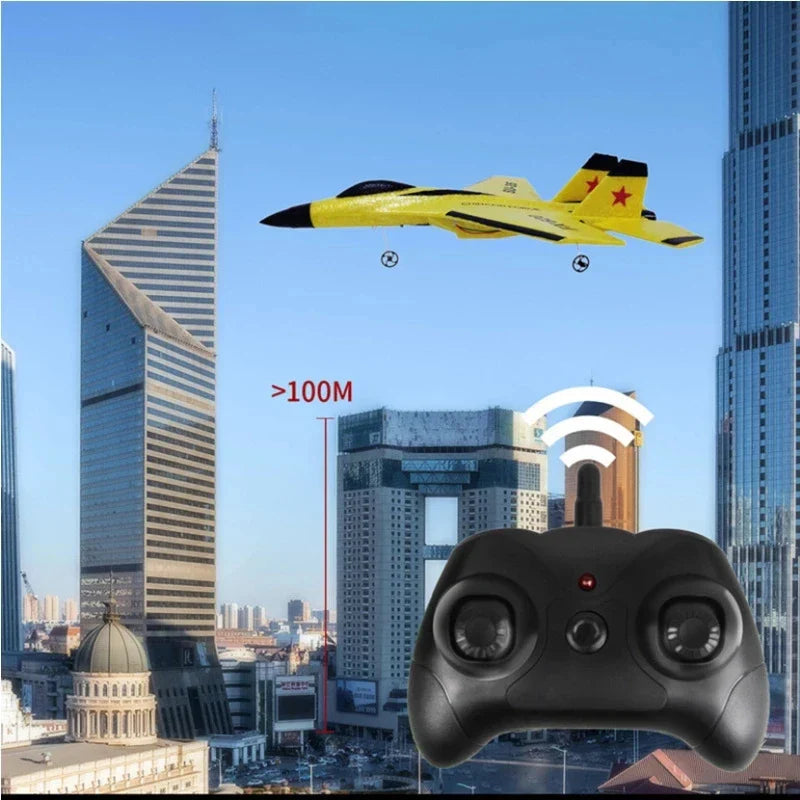 Avião RC SU35 FX620 FX820 — Modelo Planador Voador com Controle Remoto 2.4G, Luzes de LED, Aeronave de Espuma — Brinquedo Infantil / Presente para Crianças